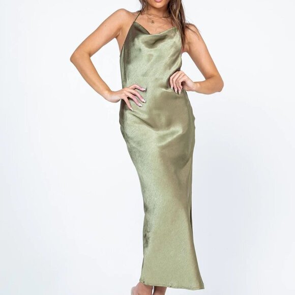 #77 Princess Polly Alissa Dress in Green - Picture 3 of 5